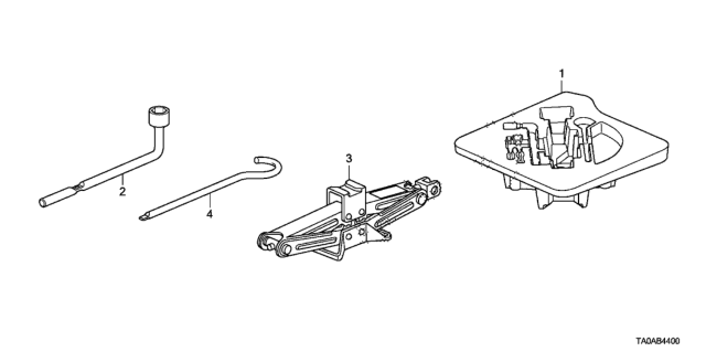 2012 Honda Accord Tools - Jack Diagram