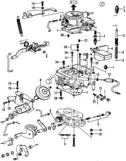 1976 Honda Civic Jet, Main Air (70) (45A, 45B) Diagram for 99105-634-0700