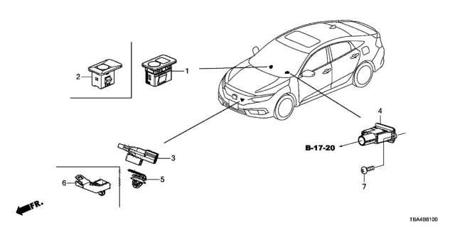 2017 Honda Civic A/C Sensor Diagram