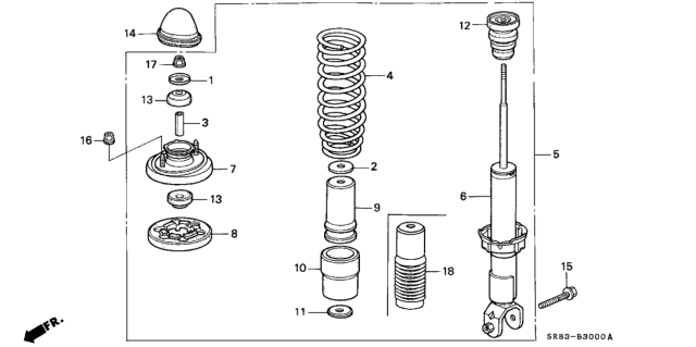 1994 Honda Civic Rear Shock Absorber Diagram