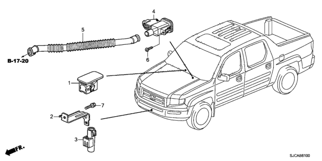 2014 Honda Ridgeline A/C Sensor Diagram