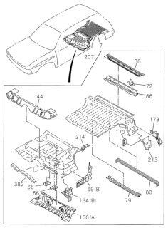 1995 Honda Passport Bar, RR. Floor Diagram for 8-94328-471-2