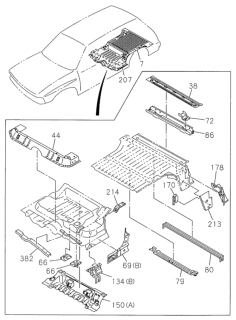 1995 Honda Passport Floor Panel (Rear) Diagram