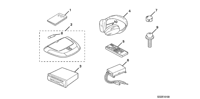 2007 Honda Accord Controller, Remote Diagram for 08A23-2E1-01007