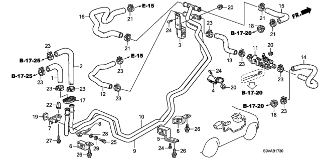 2008 Honda Pilot Water Valve Diagram