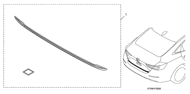 2020 Honda Insight Trunk Trim Diagram
