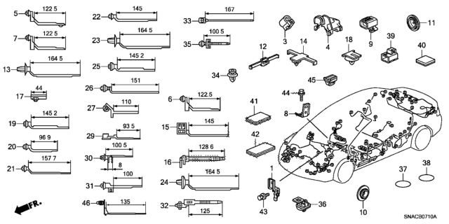 2011 Honda Civic Harness Band - Bracket Diagram