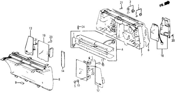 1987 Honda Civic Tachometer Assembly (Northland Silver) Diagram for 37250-SB6-013