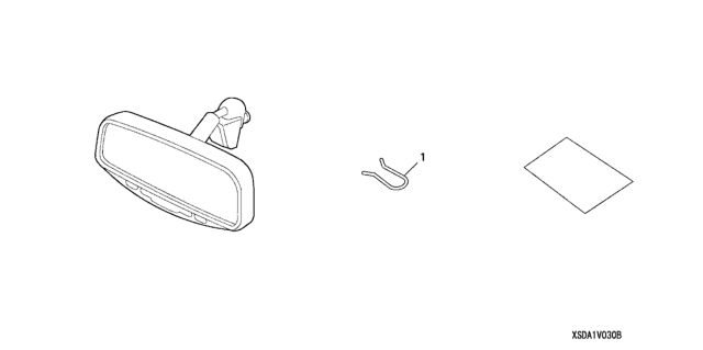 2010 Honda Insight Auto Day & Night Mirror Diagram