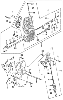 1982 Honda Accord HMT Main Valve Body  - Regulatorvalve Diagram