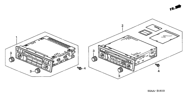 2004 Honda Civic 4 Door LX (SIDE SRS) KA 5MT Auto Radio Diagram