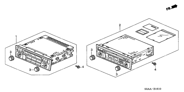 2004 Honda Civic Tuner Assy., Auto Radio (30Wx4) *NH365L* (Alpine) (BLACK METALLIC) Diagram for 39100-S5A-A20ZB