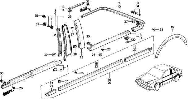 1989 Honda Accord Screw, Tapping (4X10) Diagram for 93905-24220
