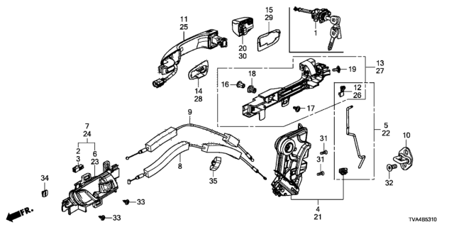 2018 Honda Accord Hndlr, Front (Still Night Pearl) Diagram for 72141-TVA-A81ZK