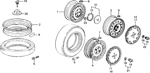 1988 Honda Accord Wheel Diagram