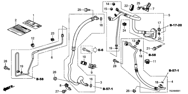 2020 Honda Ridgeline A/C Air Conditioner (Hoses/Pipes) Diagram