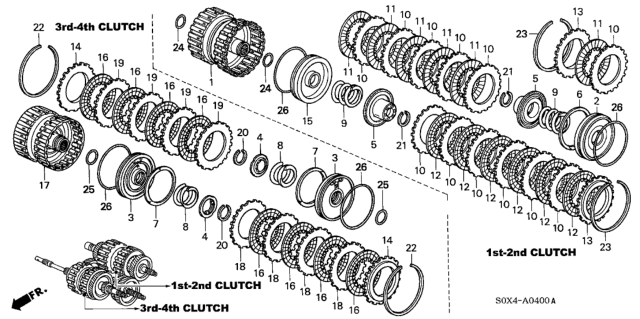 2000 Honda Odyssey Plate, Clutch End (6) (2.6MM) Diagram for 22566-P7T-003