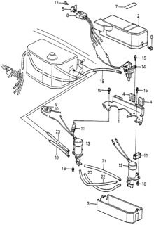 1981 Honda Prelude 2 Door ** KL HMT HMT Control Box - Tube Diagram 2