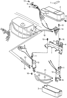 1981 Honda Prelude HMT Control Box - Tube Diagram 2