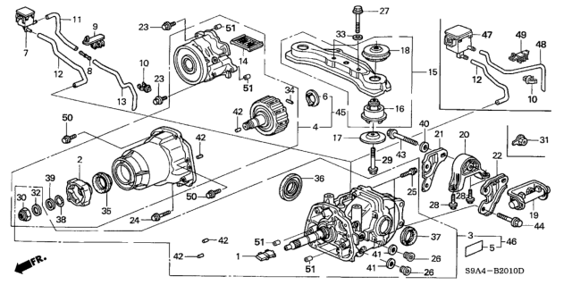 2005 Honda CR-V Rear Differential Diagram