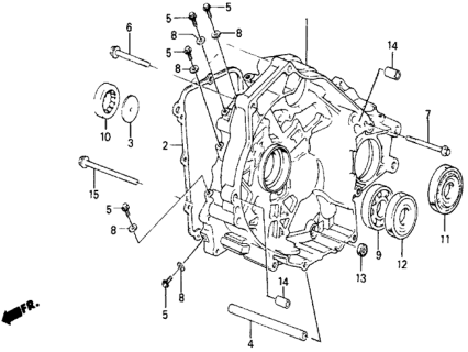 1985 Honda Civic 3AT Torque Converter Housing Diagram