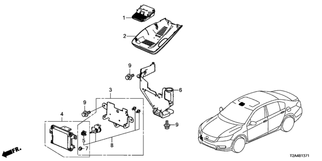 2016 Honda Accord Camera Assy., Monocular (Rewritable) Diagram for 36160-T2F-A14