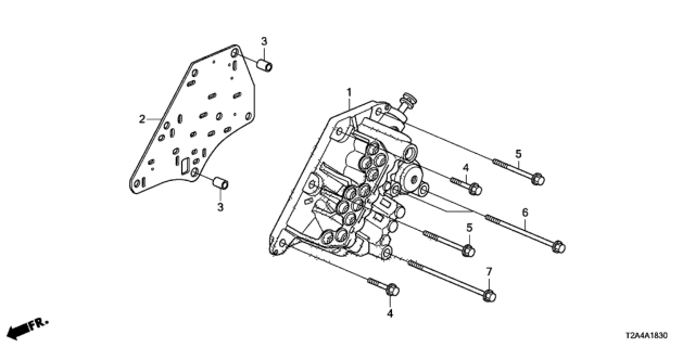 2015 Honda Accord 4 Door TOUR (V6) KA 6AT AT Manual Valve Body (V6) Diagram
