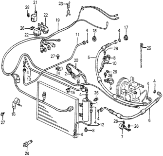 1983 Honda Accord Hose, Discharge Diagram for 38671-SA5-661