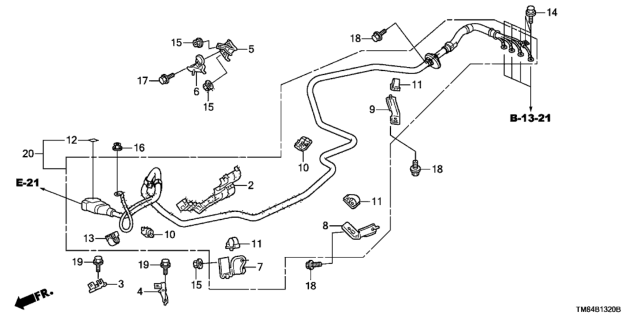 2013 Honda Insight Stay B, Cable Diagram for 1F061-RBJ-000