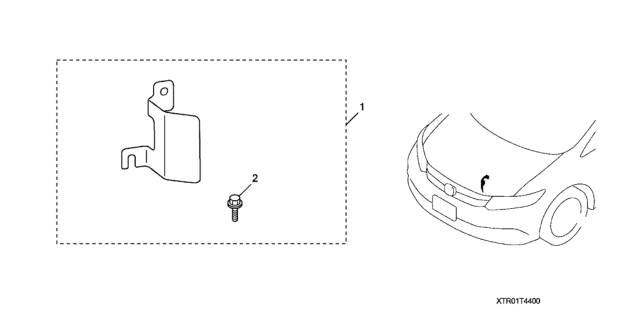 2012 Honda Civic Eng. Heater Bracket Diagram 2