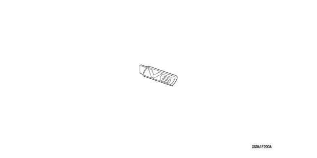 2003 Honda Accord Emblem, Gold (Lx) Diagram for 08F20-SDA-100C