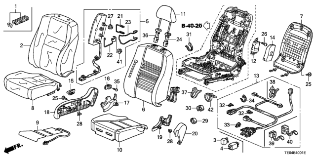 2010 Honda Accord Cover, Right Front Seat Cushion Trim (Pearl Ivory) Diagram for 81131-TE0-A21ZB