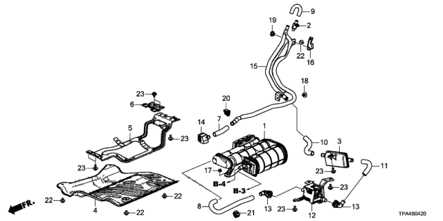 2020 Honda CR-V Hybrid Canister Assembly Diagram for 17300-TPG-A01
