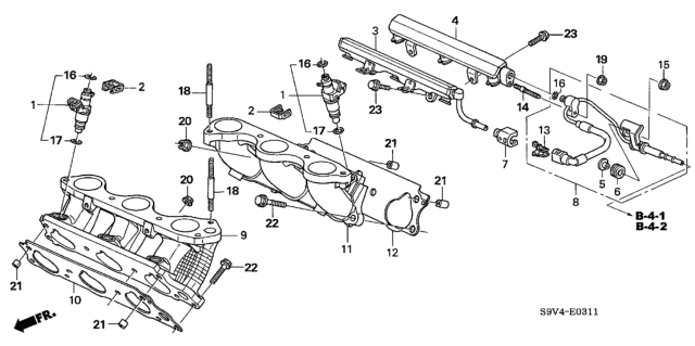 2005 Honda Pilot Fuel Injector Diagram