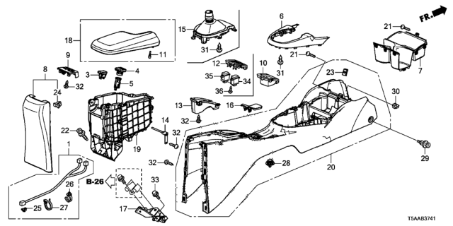 2020 Honda Fit Console Diagram