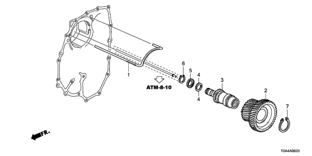 2013 Honda CR-V 5 Door LX (2WD) KA 5AT AT Idle Shaft (5AT) Diagram