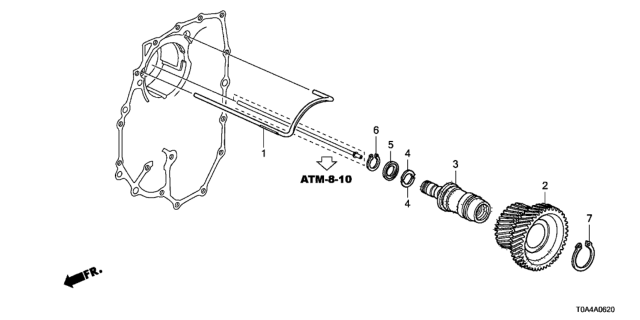 2014 Honda CR-V AT Idle Shaft (5AT) Diagram