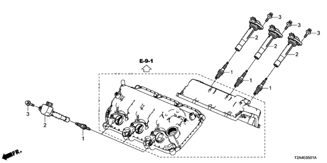 2015 Honda Accord 4 Door TOUR (V6) KA 6AT Plug Hole Coil - Plug (V6) Diagram