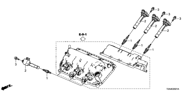 2013 Honda Accord Plug Hole Coil - Plug (V6) Diagram