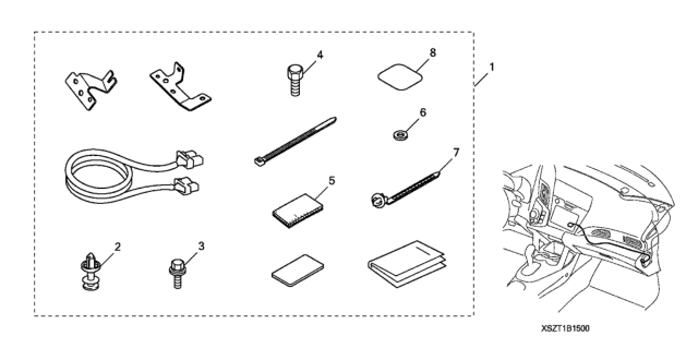2012 Honda CR-Z 3 Door EX KA CVT XM Satellite Radio Attachment Diagram