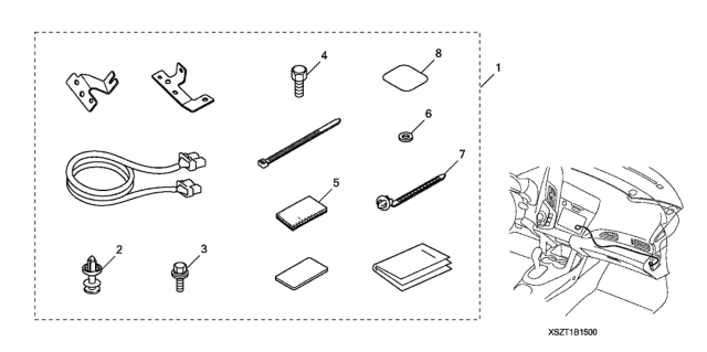 2012 Honda CR-Z Bolt, Hex. (5X8) Diagram for 92101-05008-0H