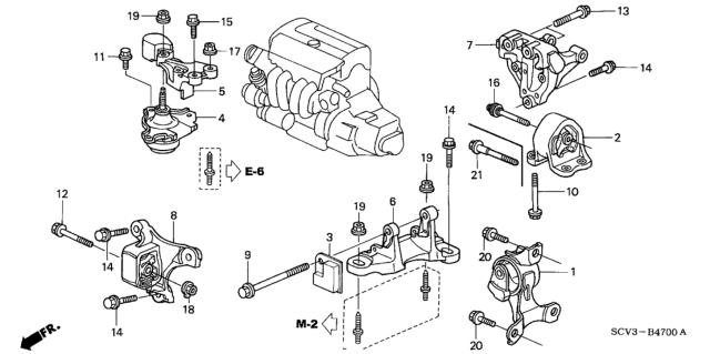 2006 Honda Element Bolt, Flange (12X125) Diagram for 90162-SCV-A00