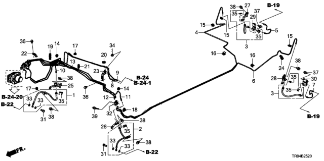 2012 Honda Civic Brake Lines (Drum) Diagram