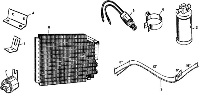 1976 Honda Civic Bracket, Mounting Diagram for 00091-25118