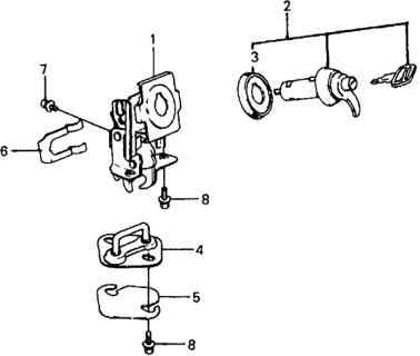 1978 Honda Civic Tailgate Lock Diagram