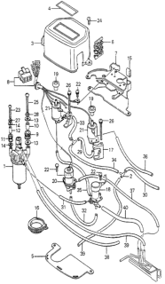 1980 Honda Prelude Holder, Tube Diagram for 36024-689-781