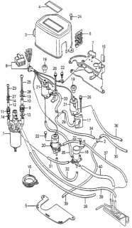 1980 Honda Prelude 2 Door ** KL 5MT 5MT Control Box - Tube Diagram 1