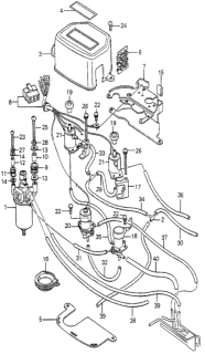 1980 Honda Prelude Label, Control Box Diagram for 36022-689-782