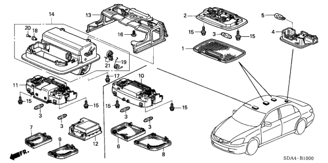 2005 Honda Accord Interior Light Diagram