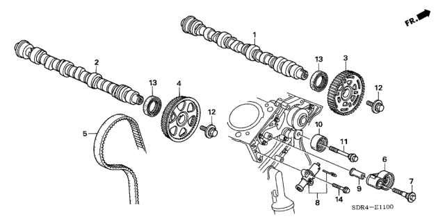 2006 Honda Accord Hybrid Camshaft - Timing Belt Diagram